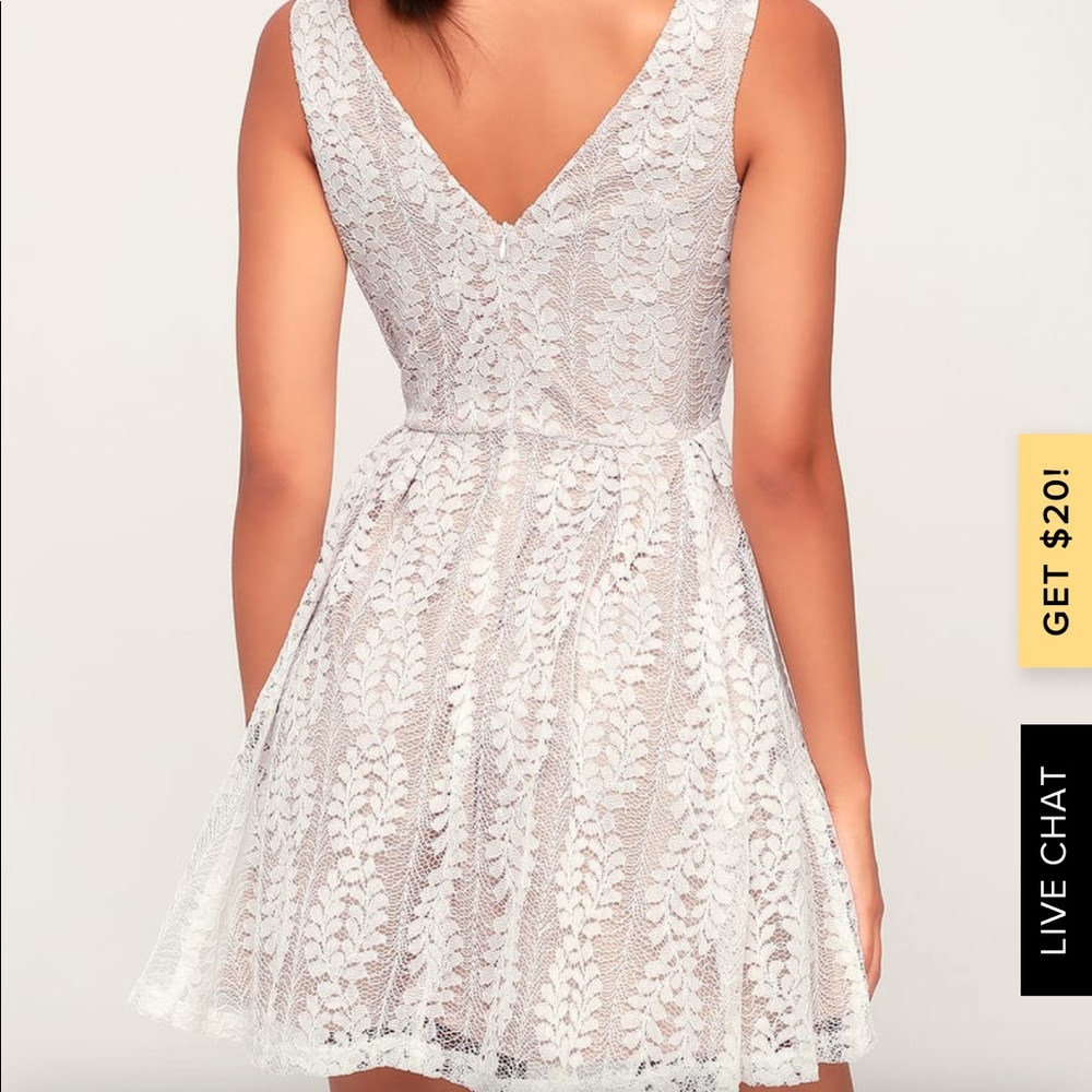Lulu All of my heart white skater dress - Picture 3 of 3